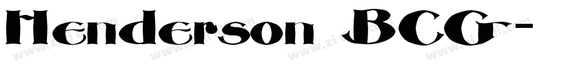 Henderson BCG字体转换